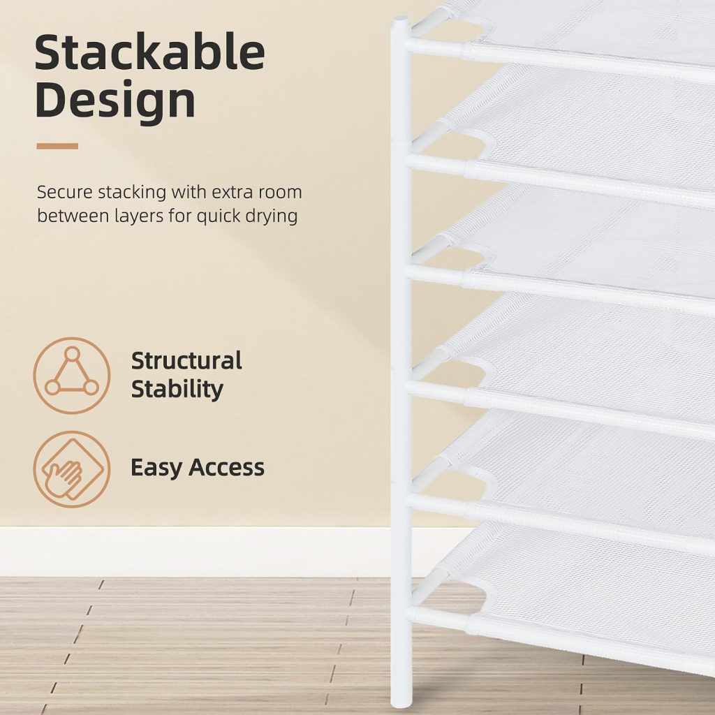 Six-Pack Stackable Mesh Laundry Drying Racks