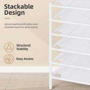 Six-Pack Stackable Mesh Laundry Drying Racks - Image 5