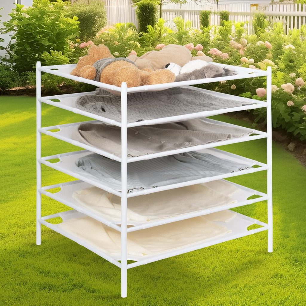 Six-Pack Stackable Mesh Laundry Drying Racks