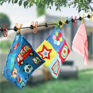 Portable Travel Clothesline with 12 Clips - Image 3