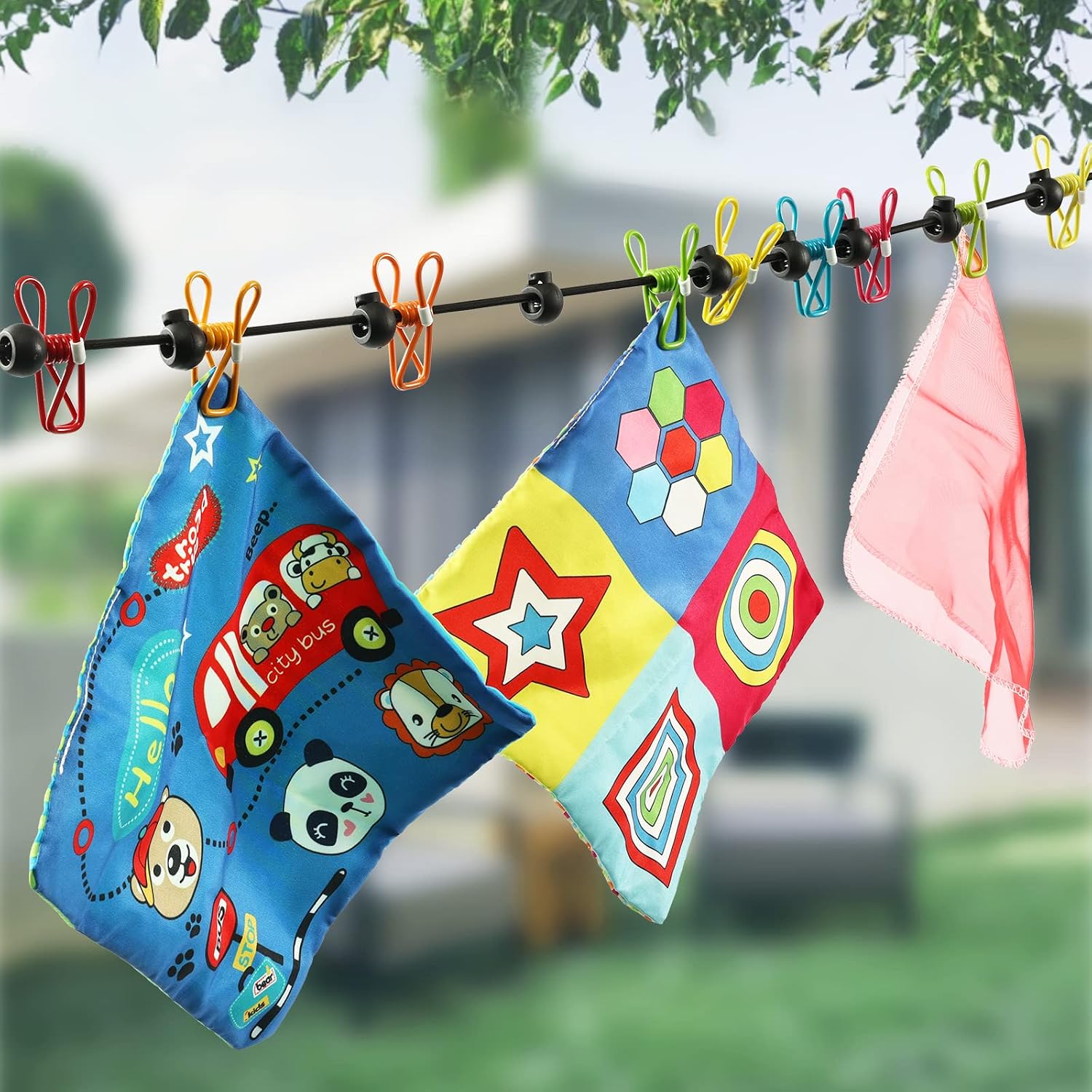 Portable Travel Clothesline with 12 Clips - Image 3