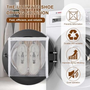 Two-Pack Mesh Shoe Drying Bags for Washer and Dryer - Image 4