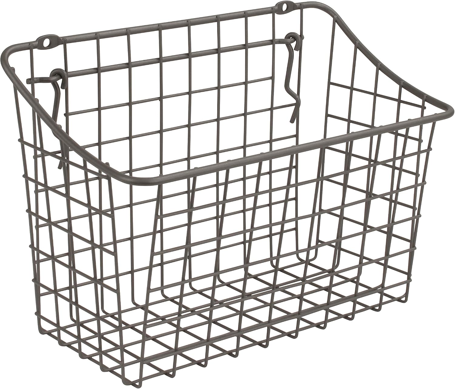 Pegboard & Wall Mount Basket, 10" x 5" 7", Industrial Gray, 10, L - Image 1