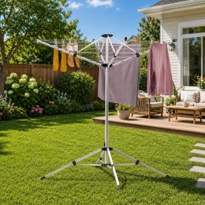 Foldable Outdoor Rotary Clothes Drying Rack, 65 ft - Image 4