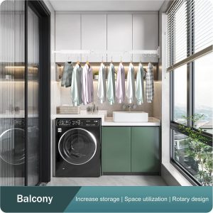 Wall-Mounted Folding Clothes Drying Rack with Extension Arms - Image 5