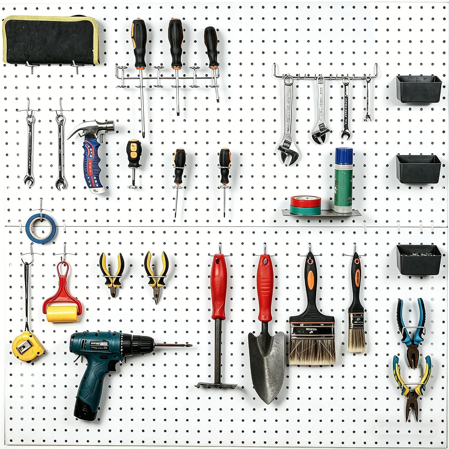 Hooks Assortment with Pegboard Bins, Peg Locks, for Organizing Various Tools, 140 Piece - Image 4