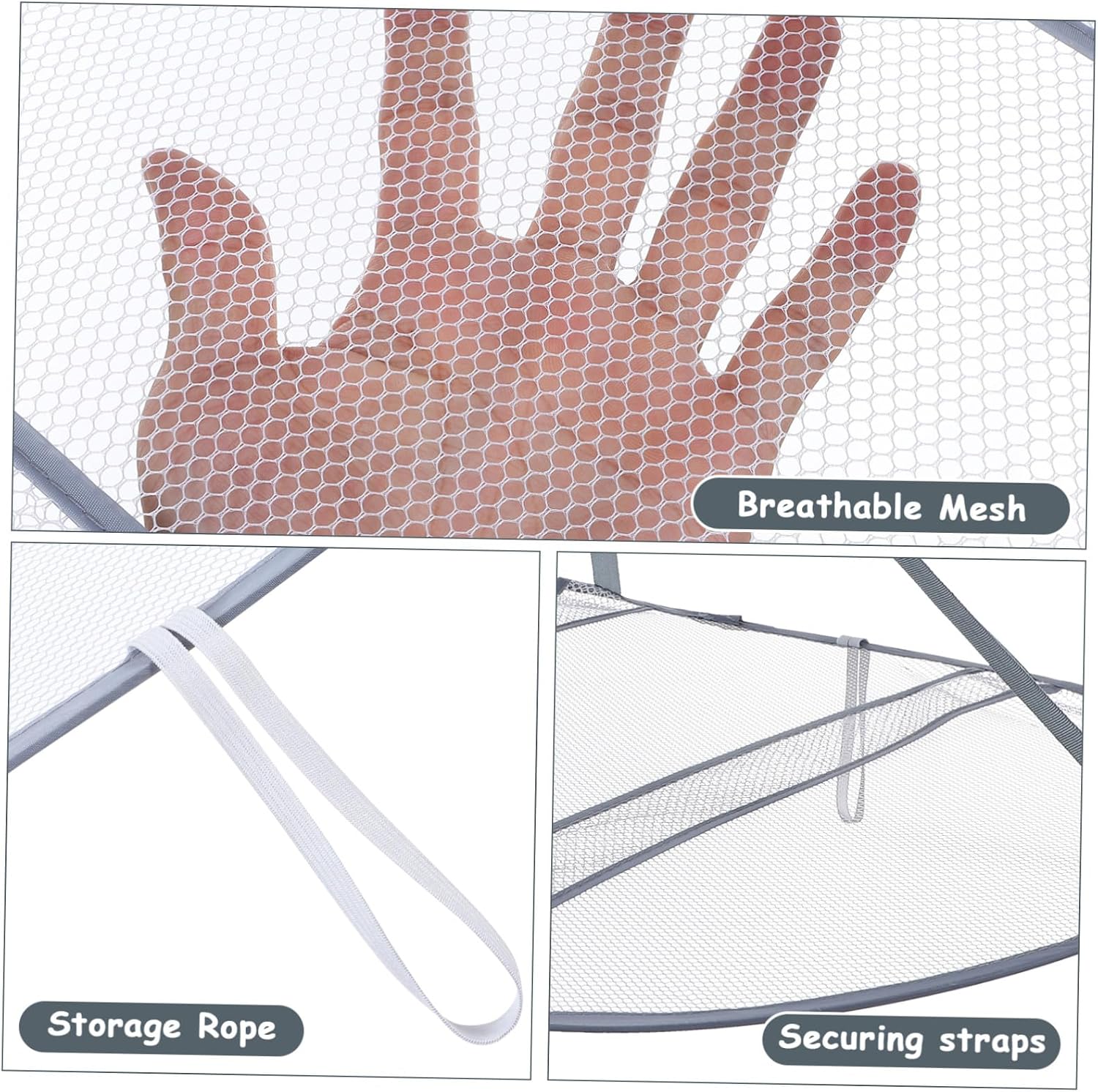 Foldable Flat Mesh Laundry Drying Net for Sweaters - Image 2