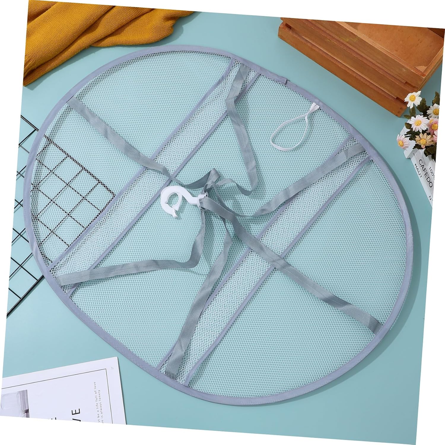 Foldable Flat Mesh Laundry Drying Net for Sweaters - Image 3