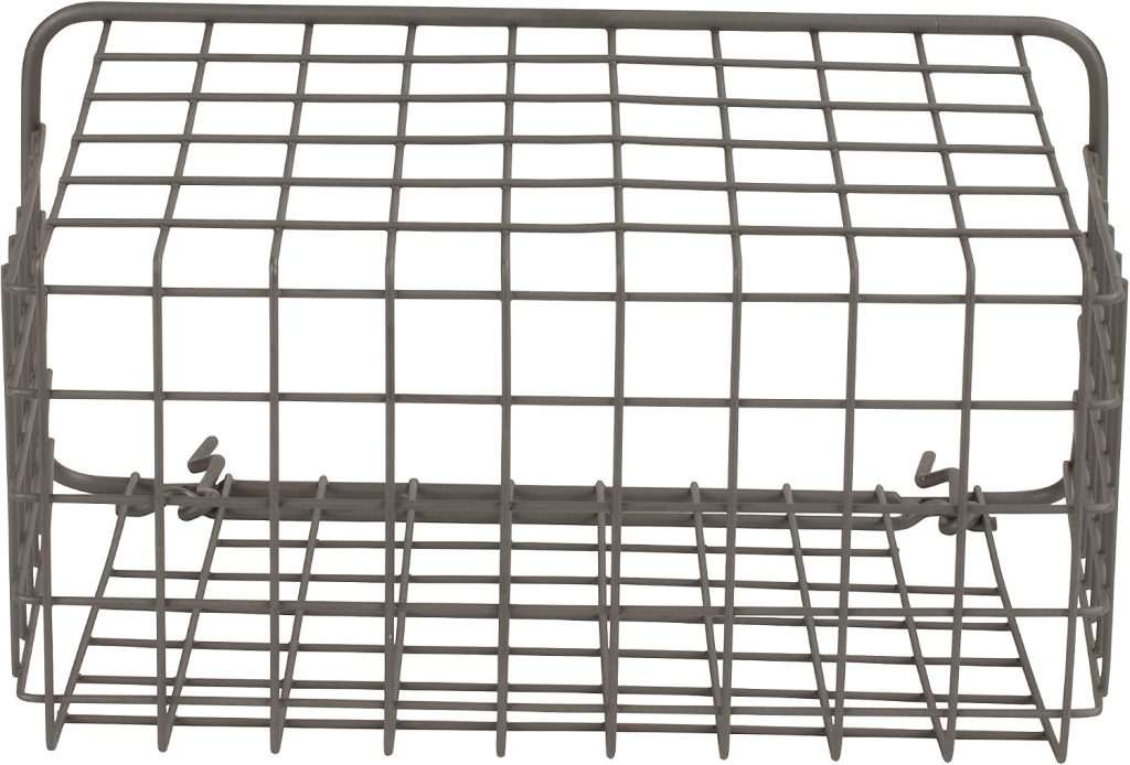 Pegboard & Wall Mount Basket, 10" x 5" 7", Industrial Gray, 10, L