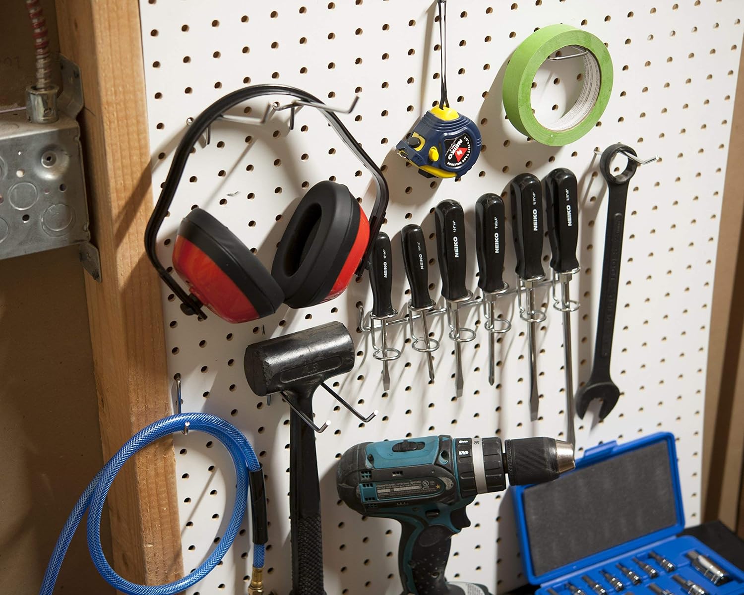 Hook Assortment Set, 50 Piece Heavy Duty, Pegboard Hooks for Tools, Garage & Workshops Hooks and Holders, Accessories for Craft Room, Wall Storage Shelving Peg Hooks - Image 4