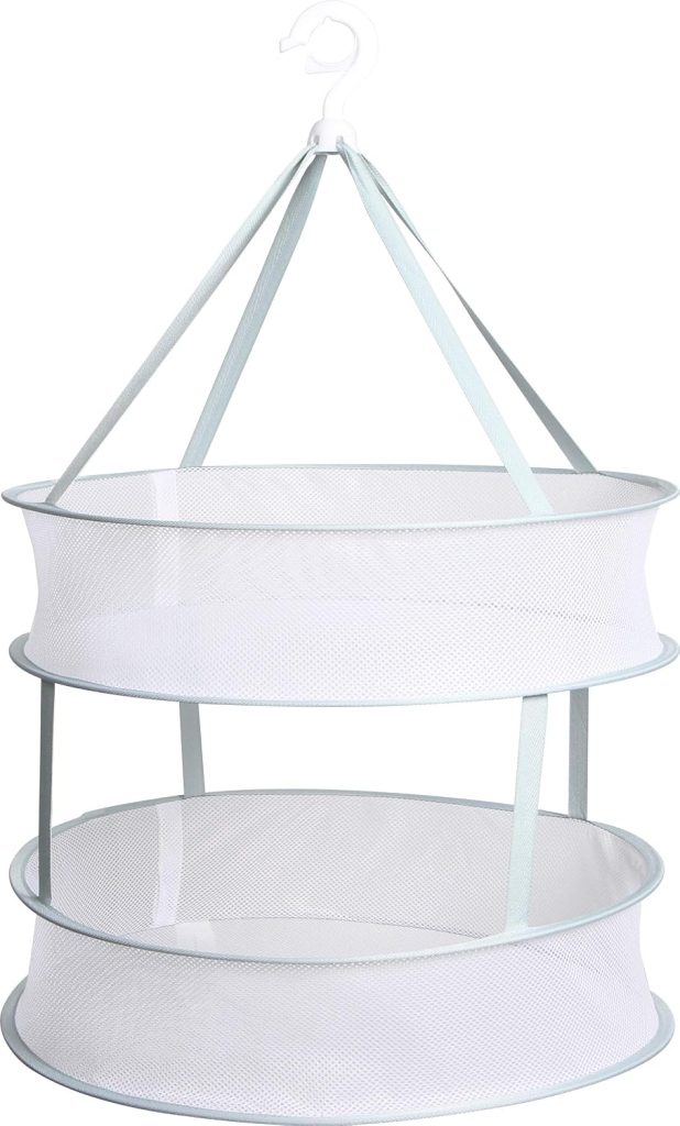 Two-Tier Hanging Mesh Laundry Drying Net, 48 cm