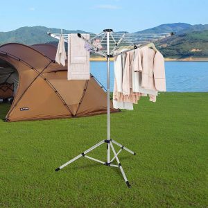 Foldable Outdoor Rotary Clothes Drying Rack, 65 ft - Image 3