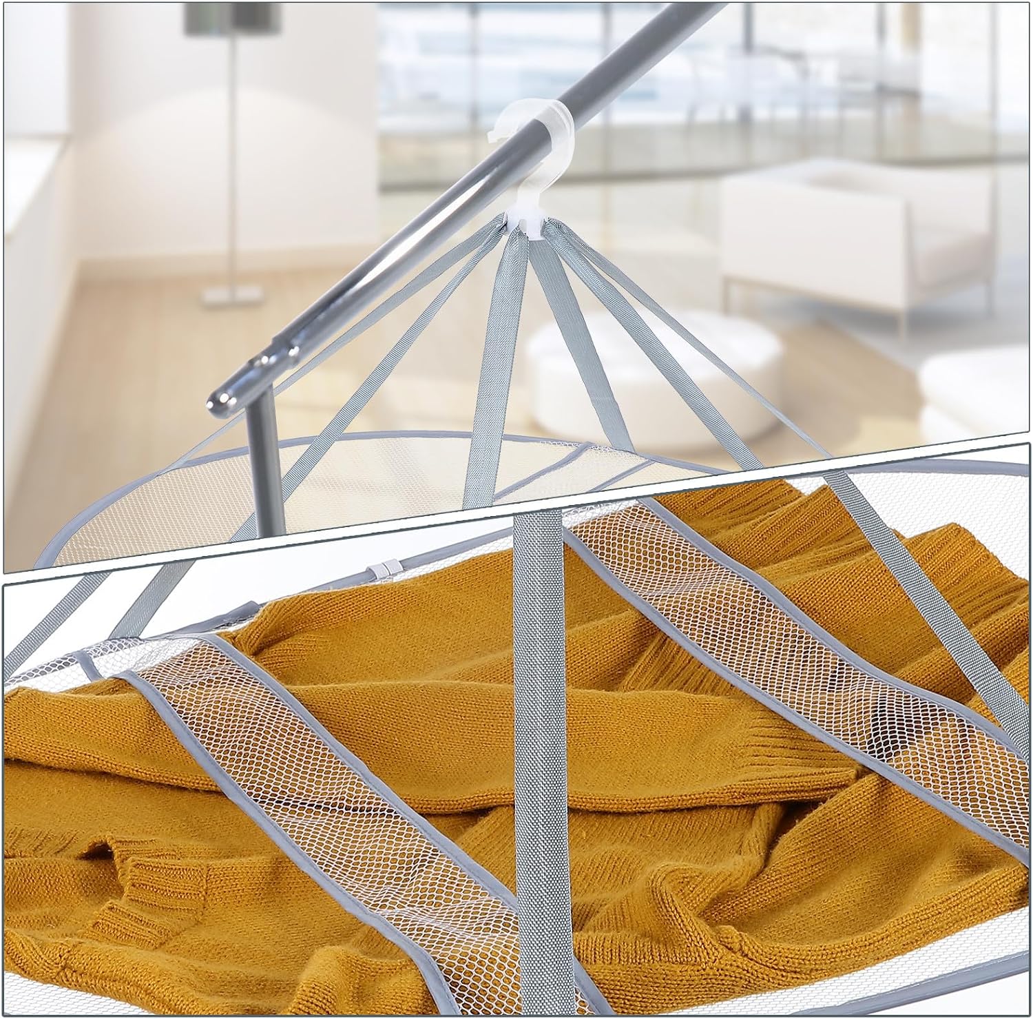 Flat Mesh Laundry Drying Net for Sweaters, Shoes and Socks - Image 7