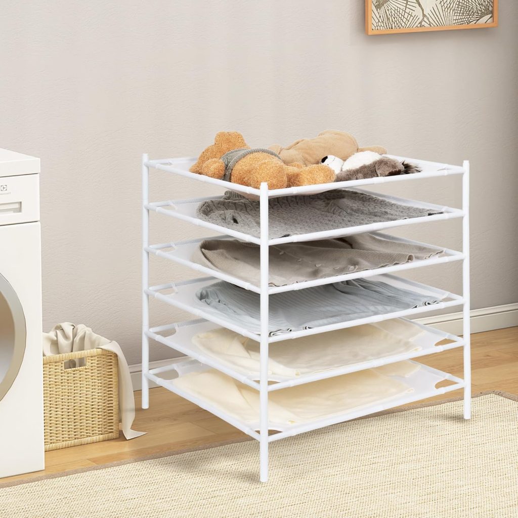 Six-Pack Stackable Mesh Laundry Drying Racks