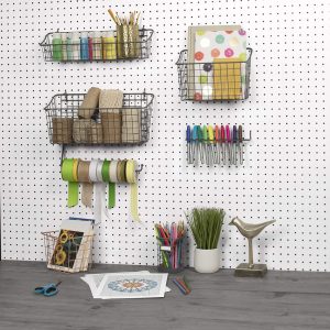 Pegboard & Wall Mount Basket, 10" x 5" 7", Industrial Gray, 10, L - Image 5